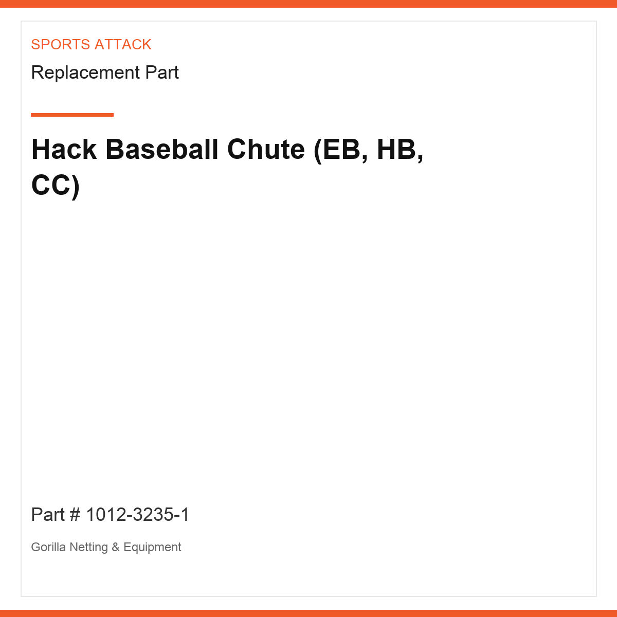 Hack Baseball Chute (EB, HB, CC)