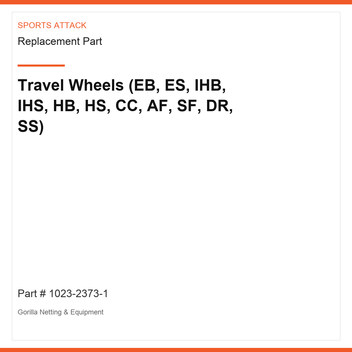 Travel Wheels (EB, ES, IHB, IHS, HB, HS, CC, AF, SF, DR, SS)