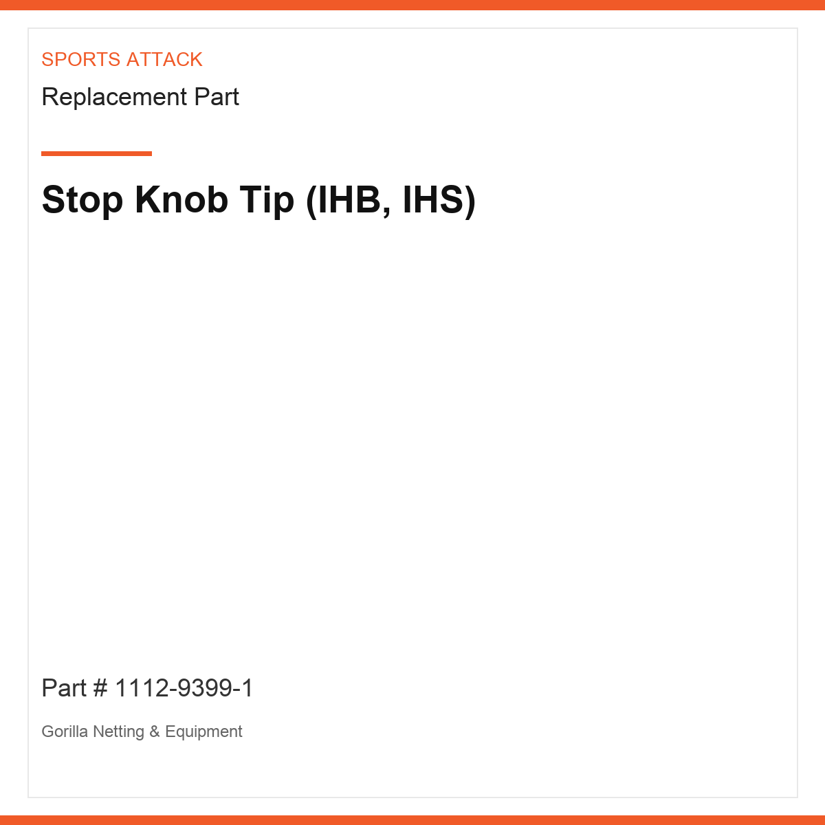Stop Knob Tip (IHB, IHS)