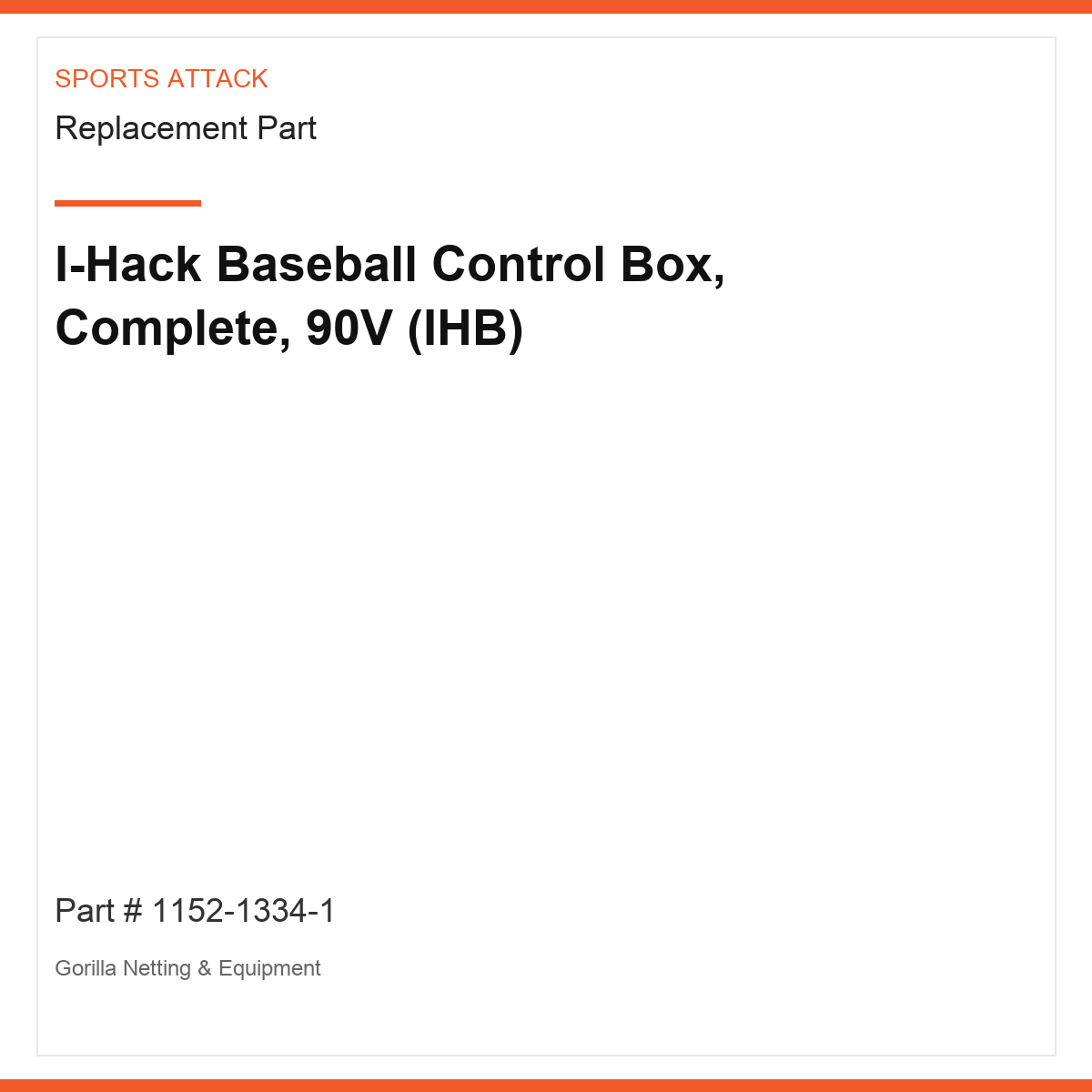 I-Hack Baseball Control Box, Complete, 90V (IHB)