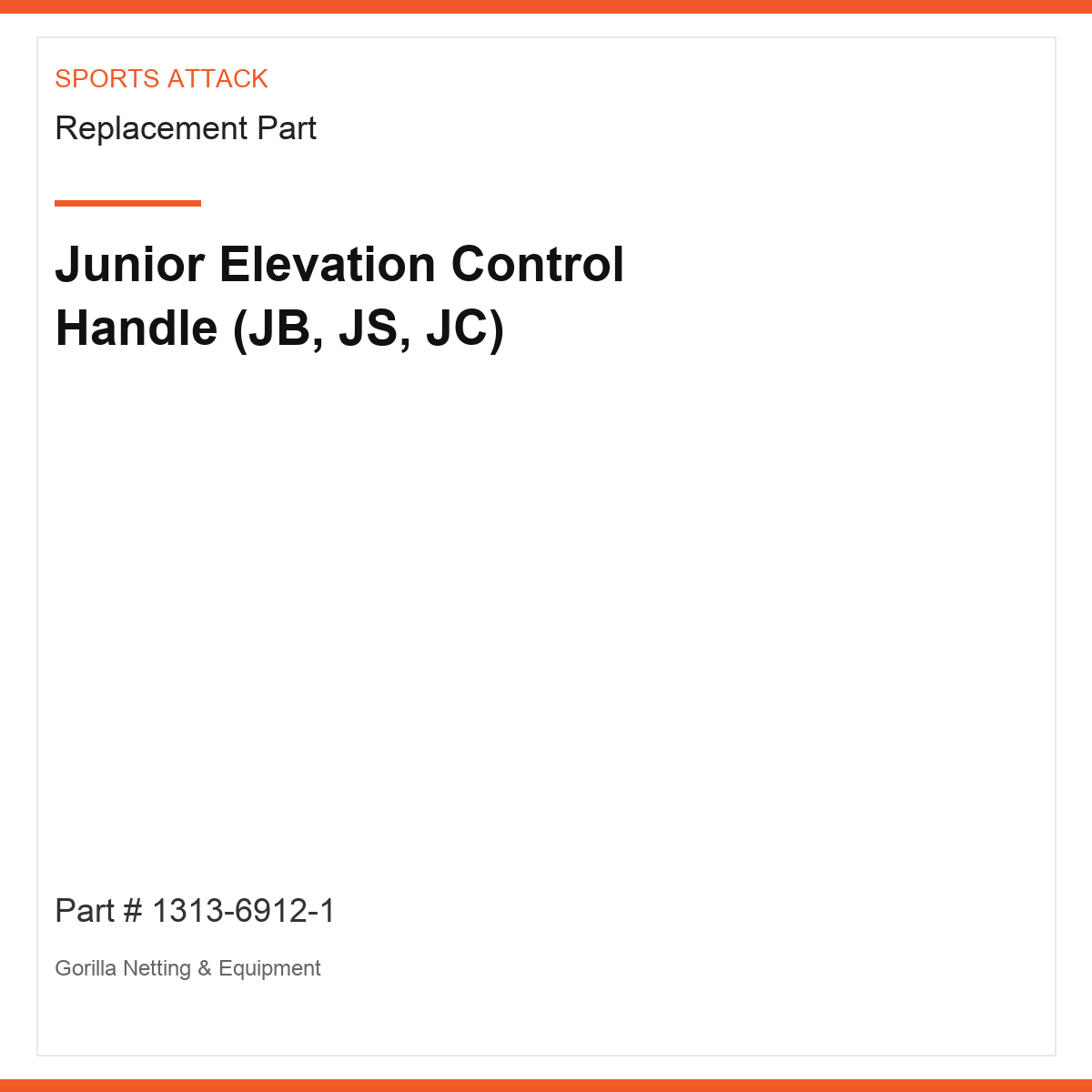 Junior Elevation Control Handle (JB, JS, JC)