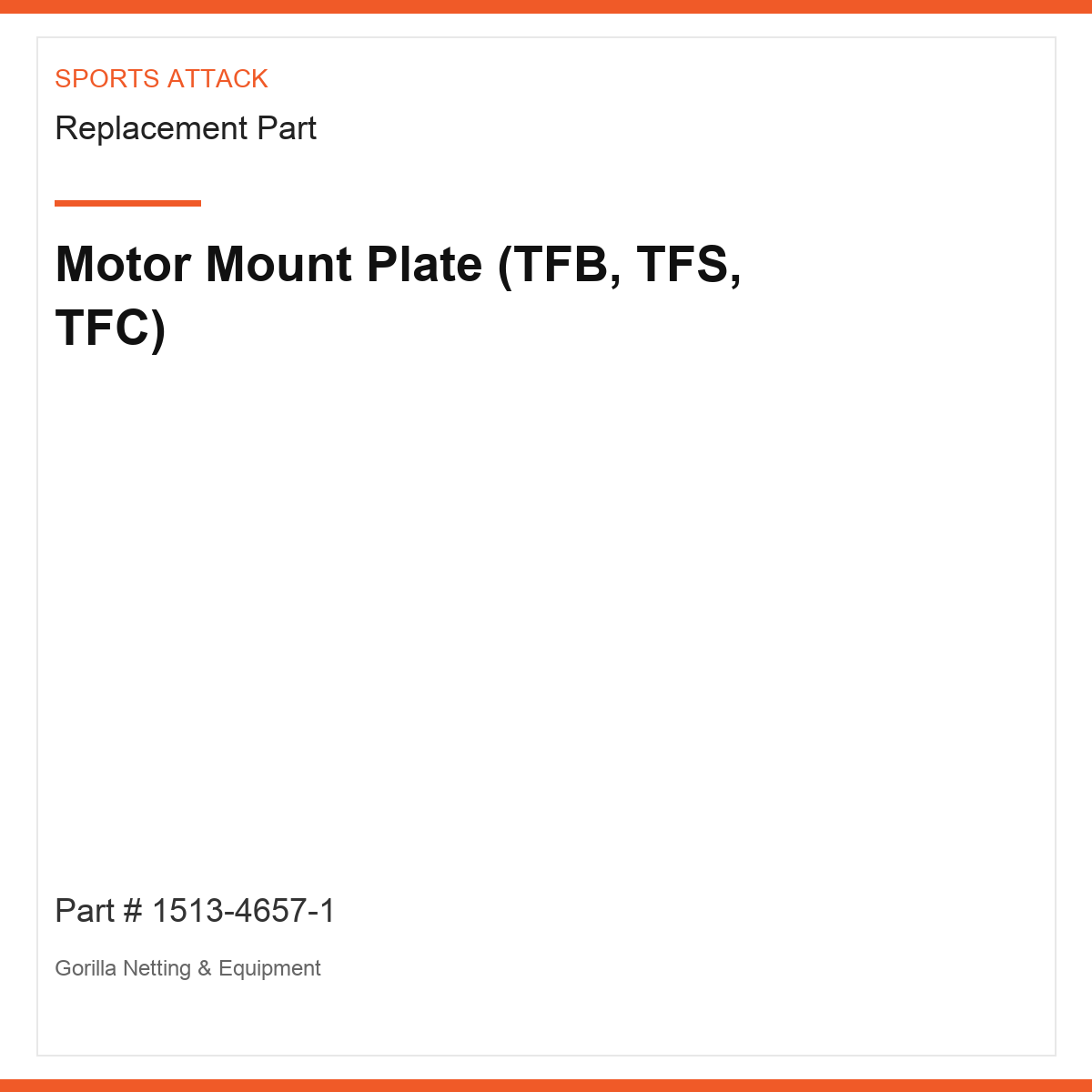 Motor Mount Plate (TFB, TFS, TFC)