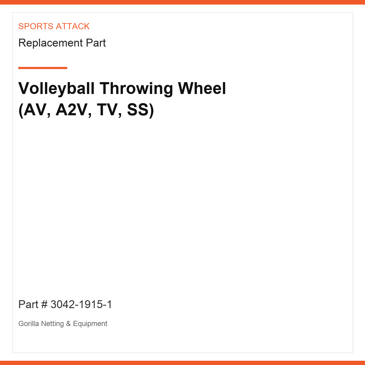 Volleyball Throwing Wheel (AV, A2V, TV, SS)