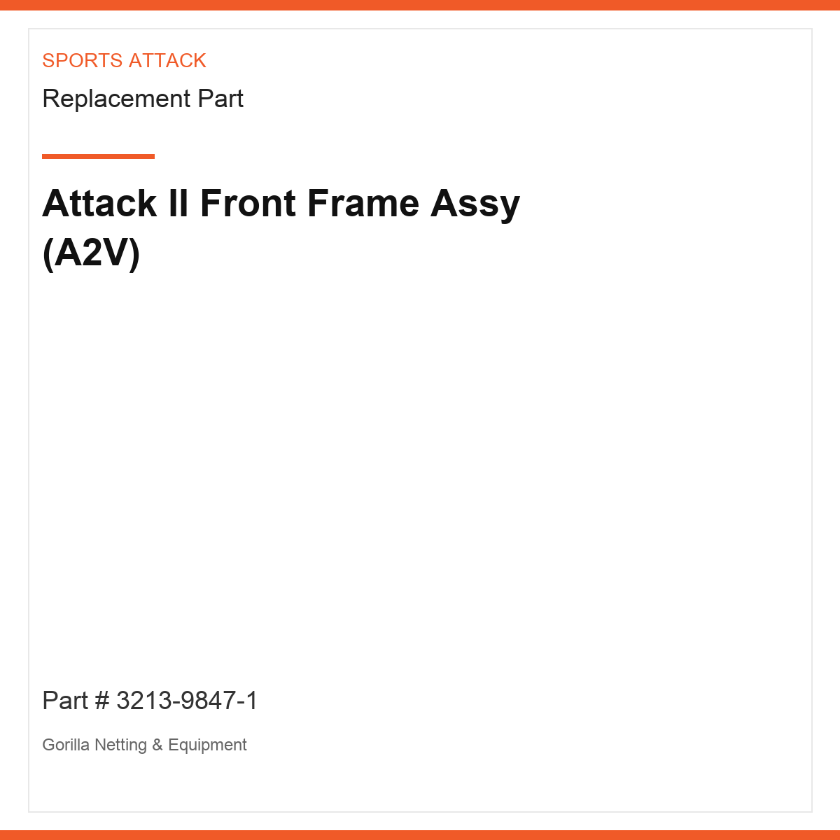 Attack II Front Frame Assy (A2V)