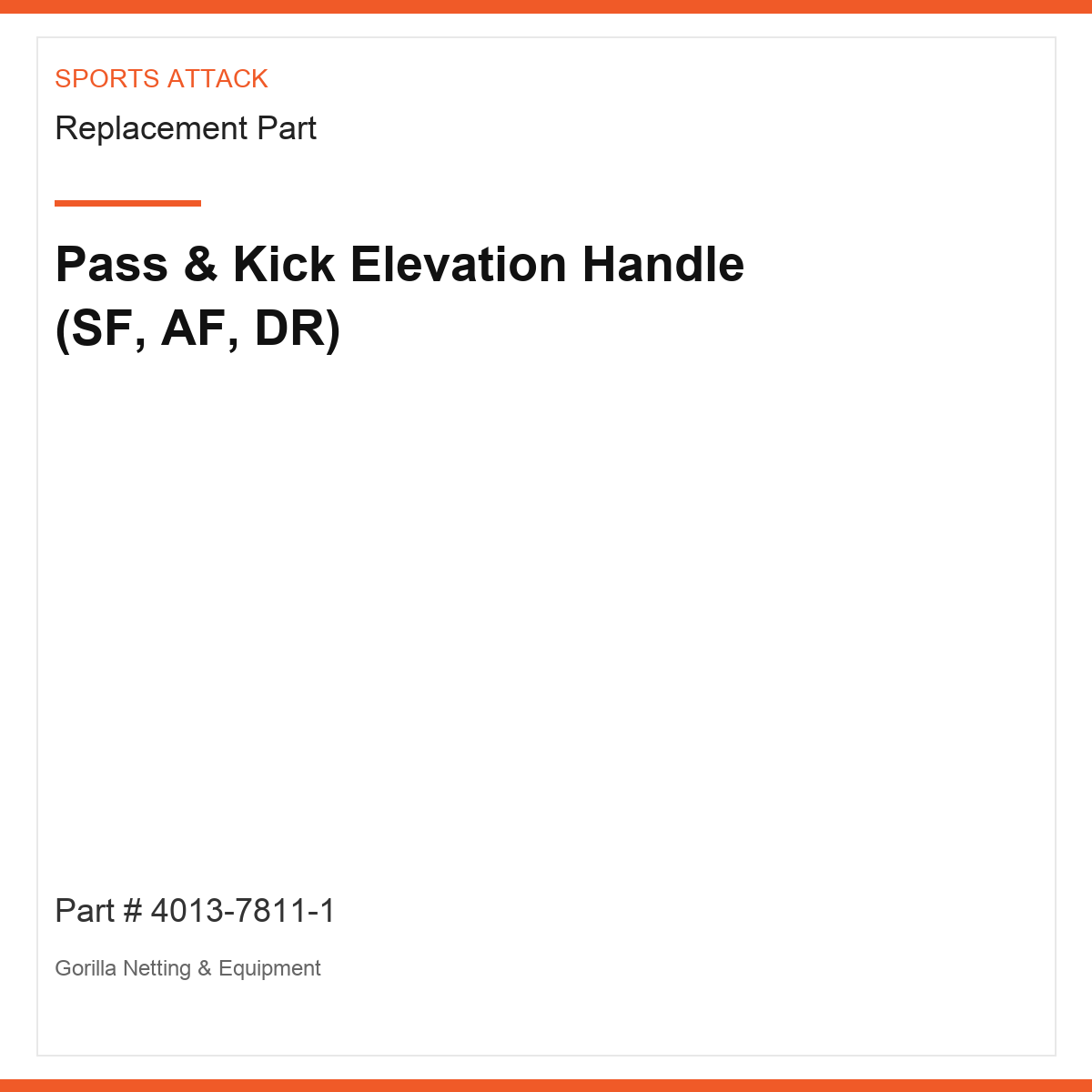 Pass & Kick Elevation Handle (SF, AF, DR)