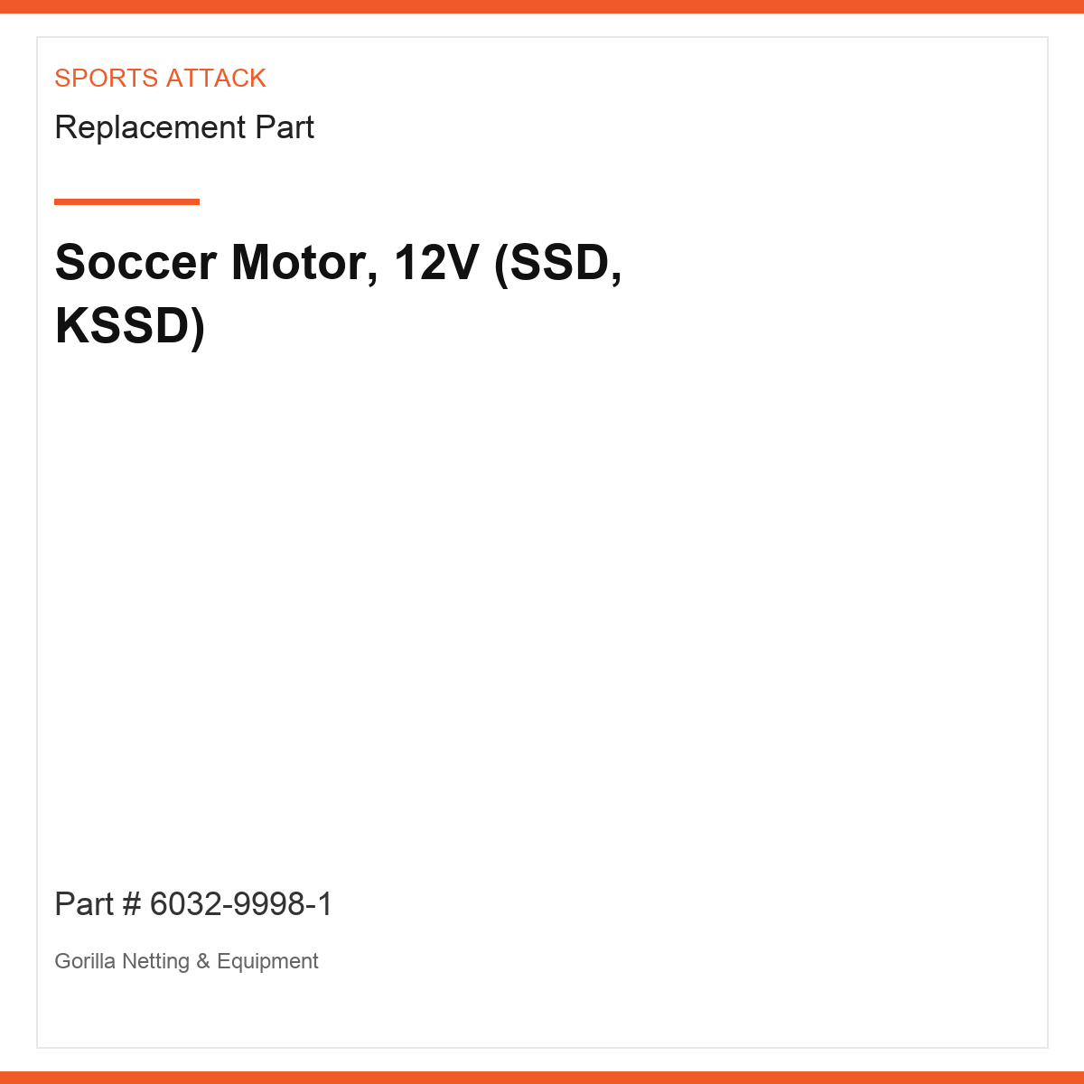 Soccer Motor, 12V (SSD, KSSD)
