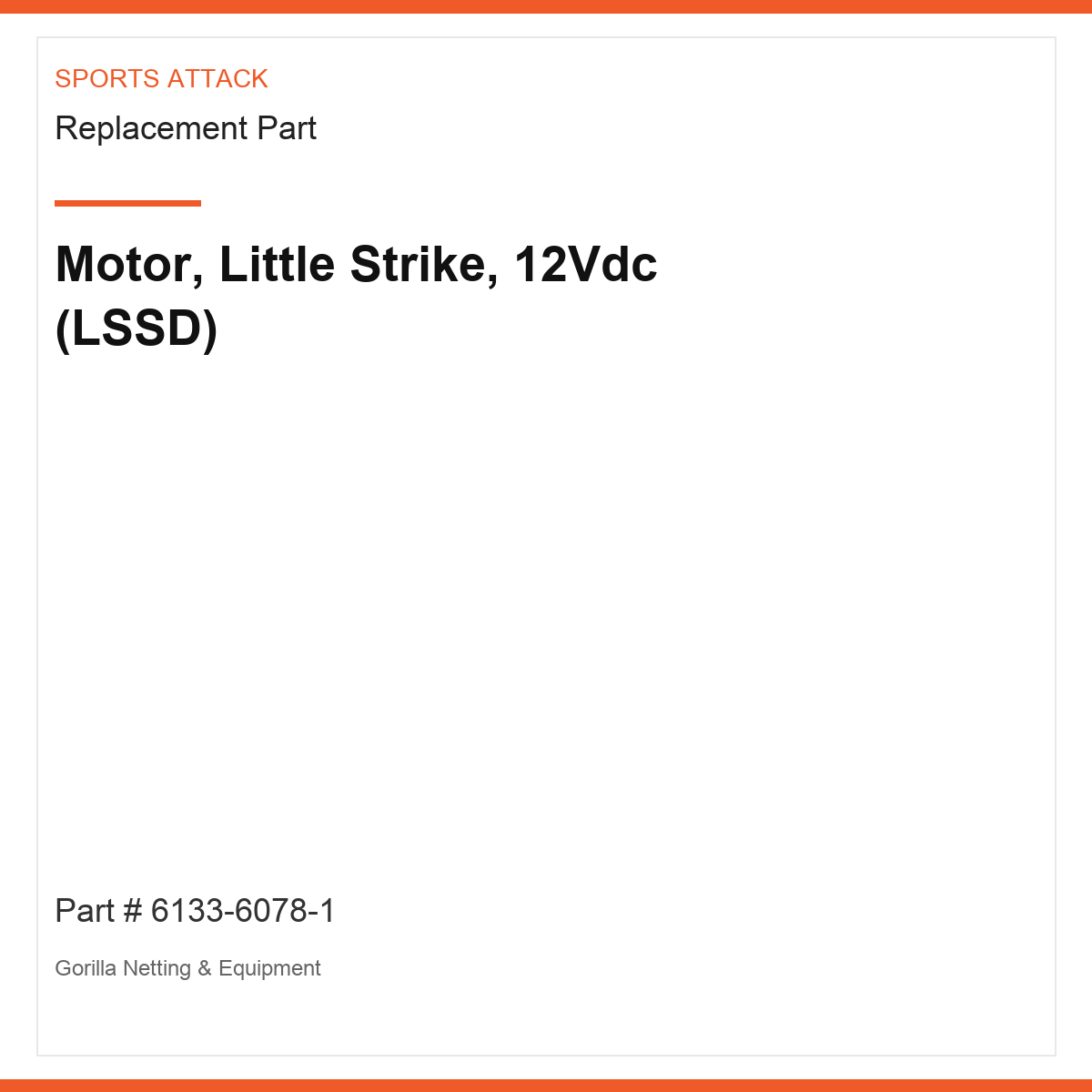 Motor, Little Strike, 12Vdc (LSSD)