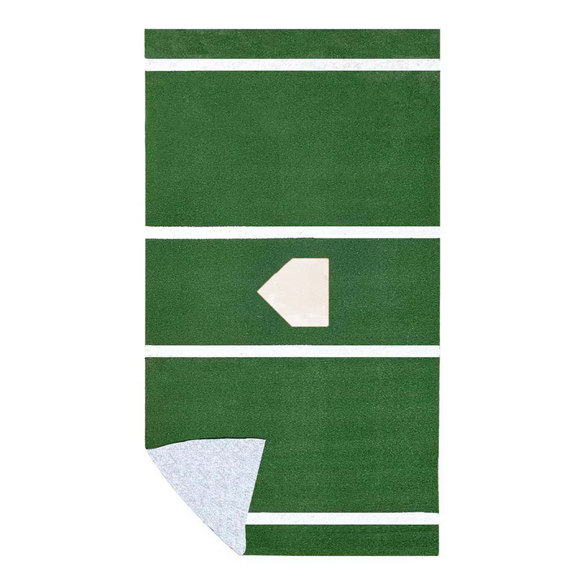 12' x 6' Green Batting Mat Pro with Inlaid Home Plate - Portable & Durable