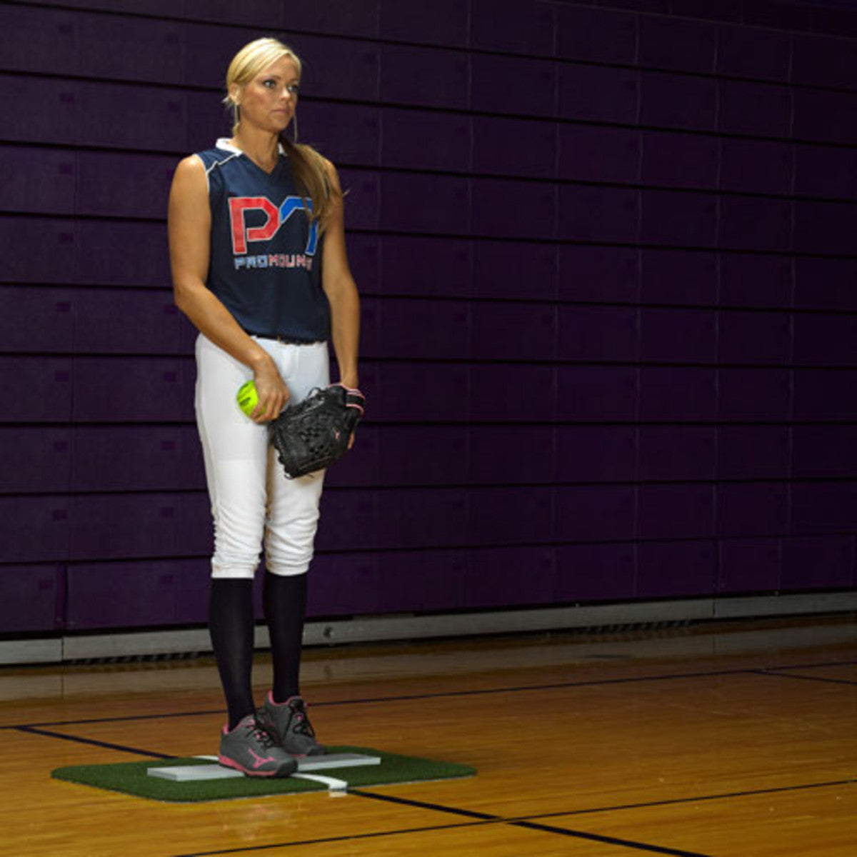 Minialfombrilla de lanzamiento de softbol Jennie Finch con Powerline