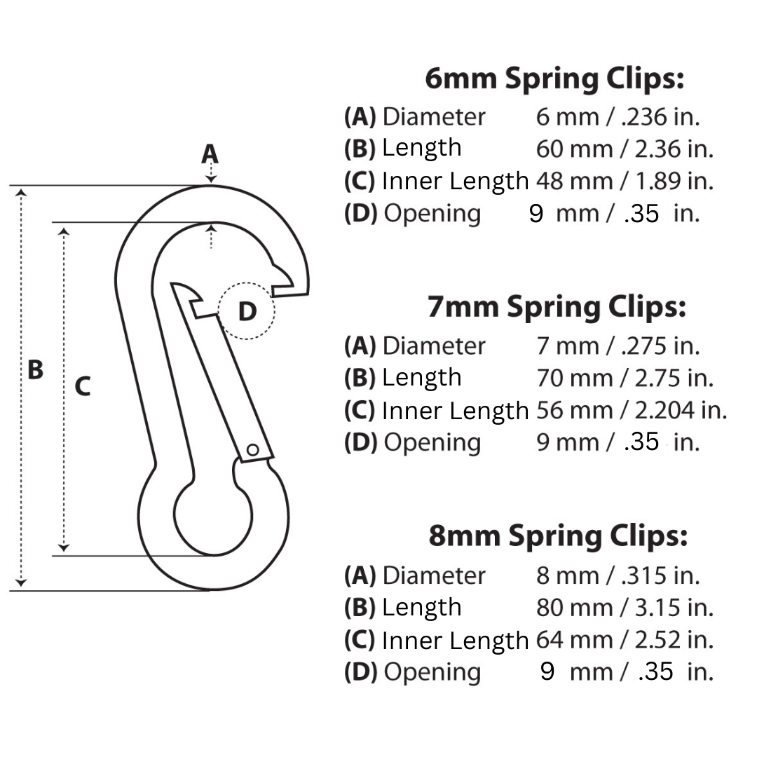 Carabiner Clip / Snap Hook (Zinc Plated)