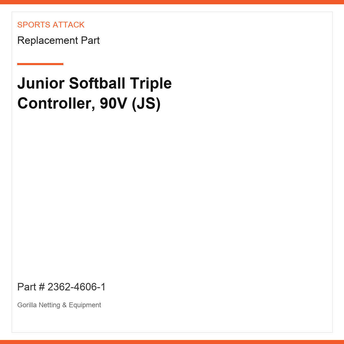 Junior Softball Triple Controller, 90V (JS)