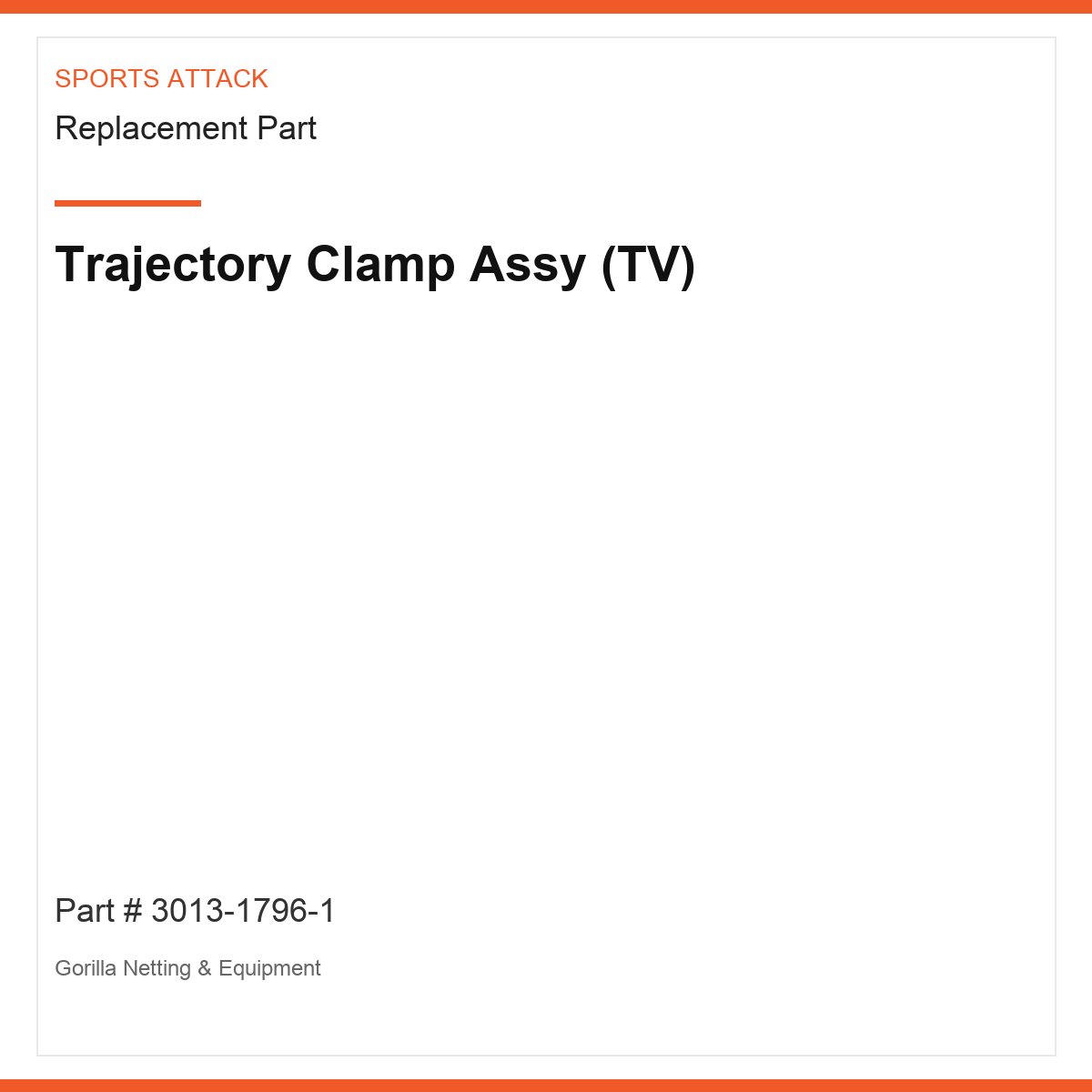 Trajectory Clamp Assy (TV)