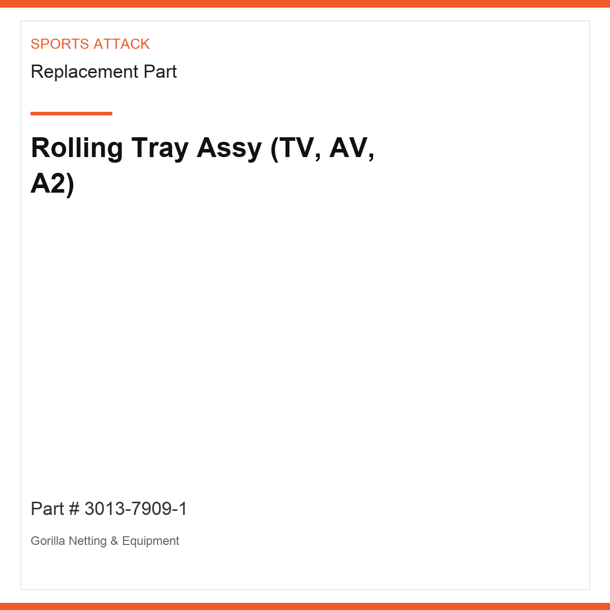 Rolling Tray Assy (TV, AV, A2)