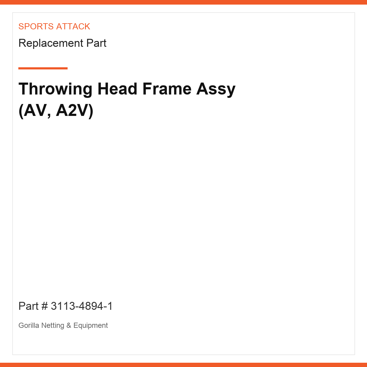 Throwing Head Frame Assy (AV, A2V)