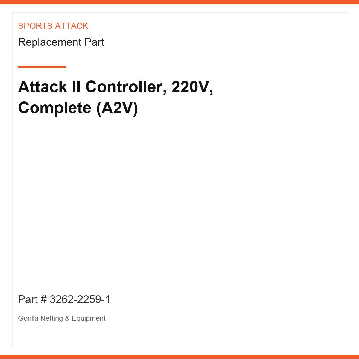 Attack II Controller, 220V, Complete (A2V)
