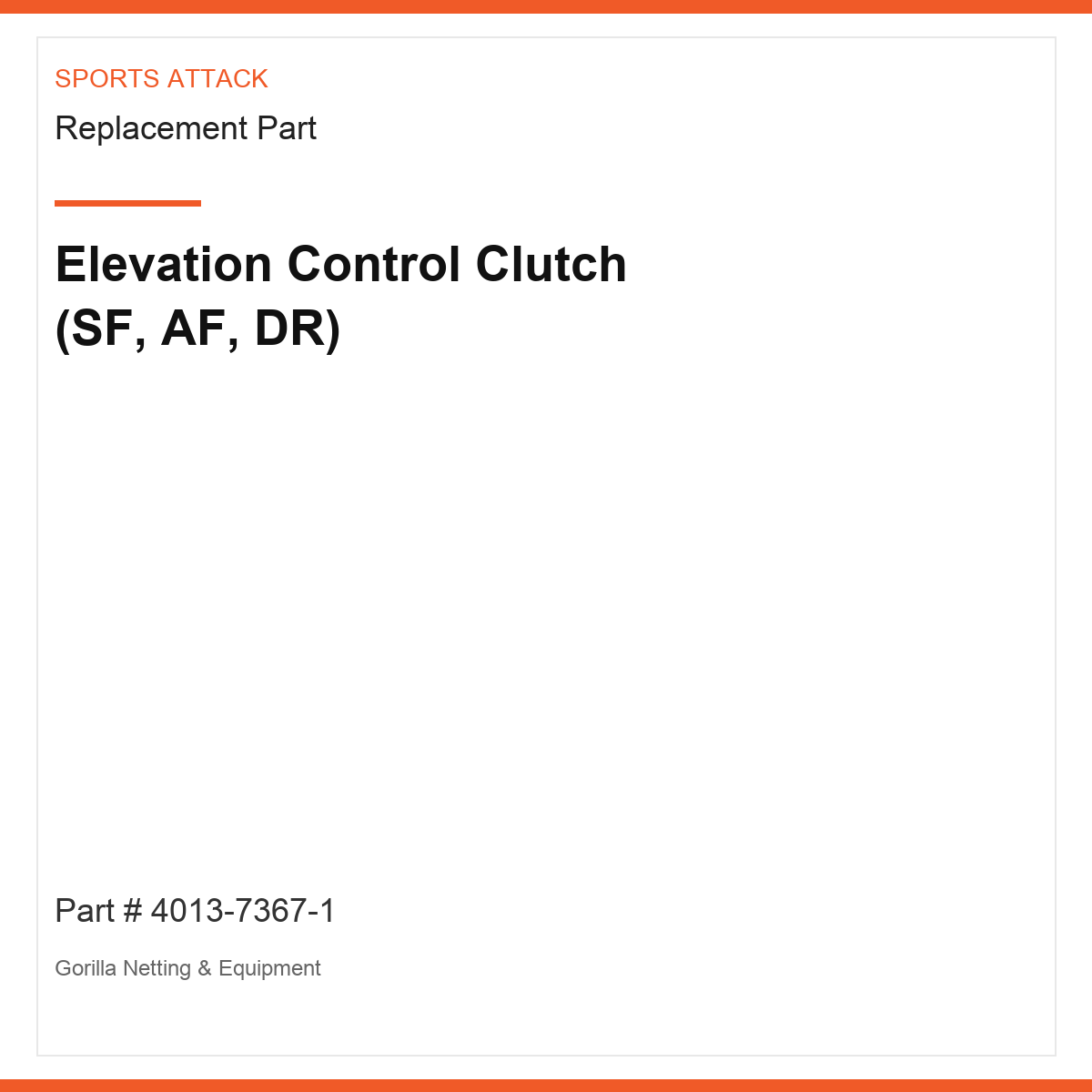 Elevation Control Clutch (SF, AF, DR)