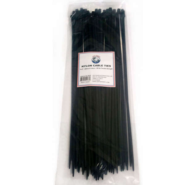 8" Black Cable Ties, 50LB