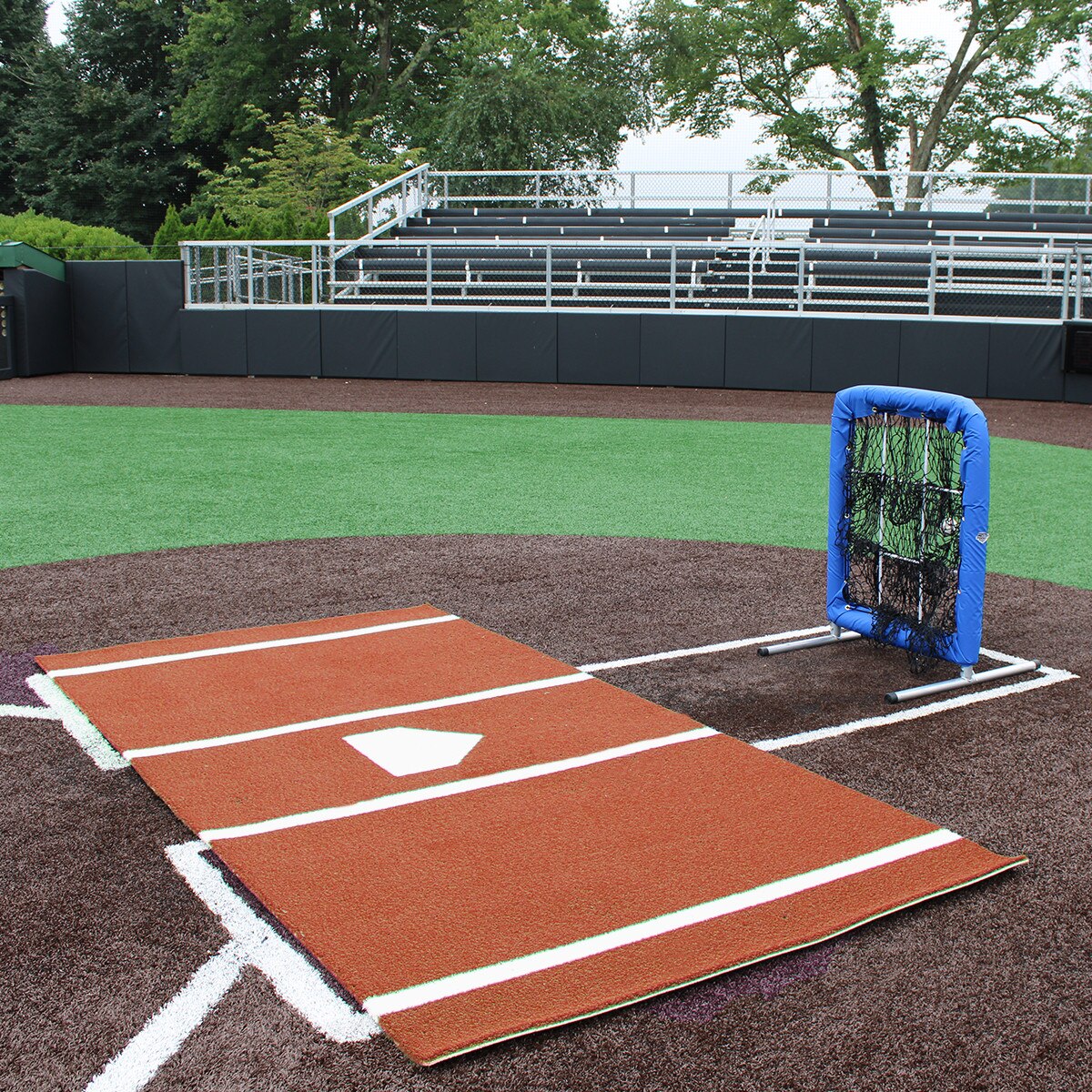 12' x 6' Clay Batting Mat Pro with Inlaid Home Plate - Portable & Durable