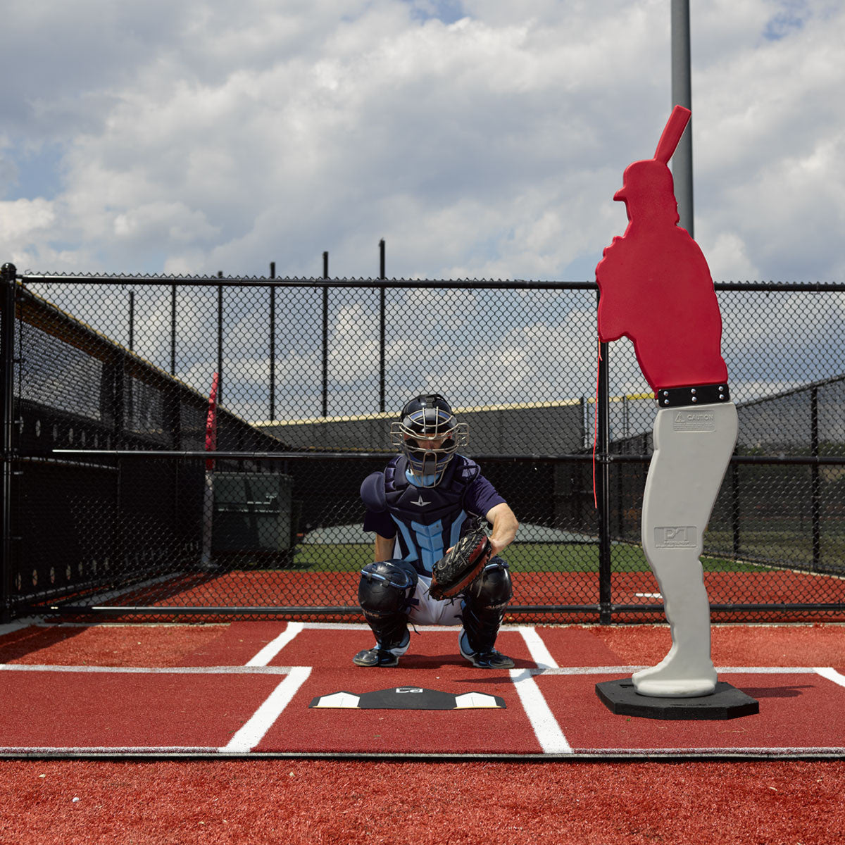 Clay Batting Mat Pro With Catcher's Extension