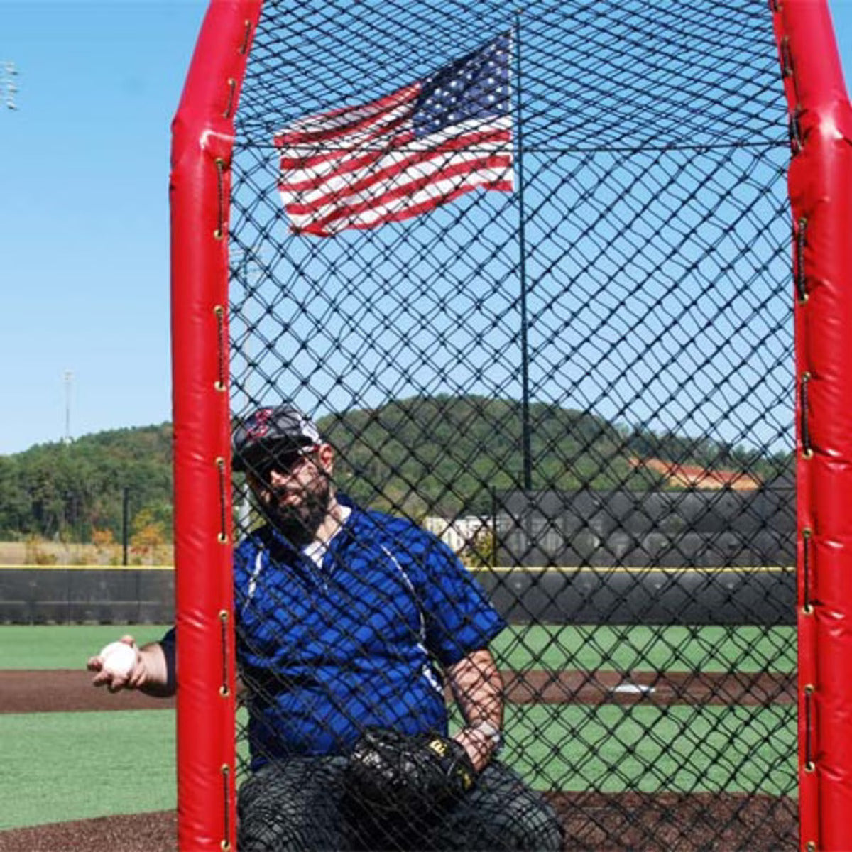 Bullet Fastpitch Screen with Overhead Protection