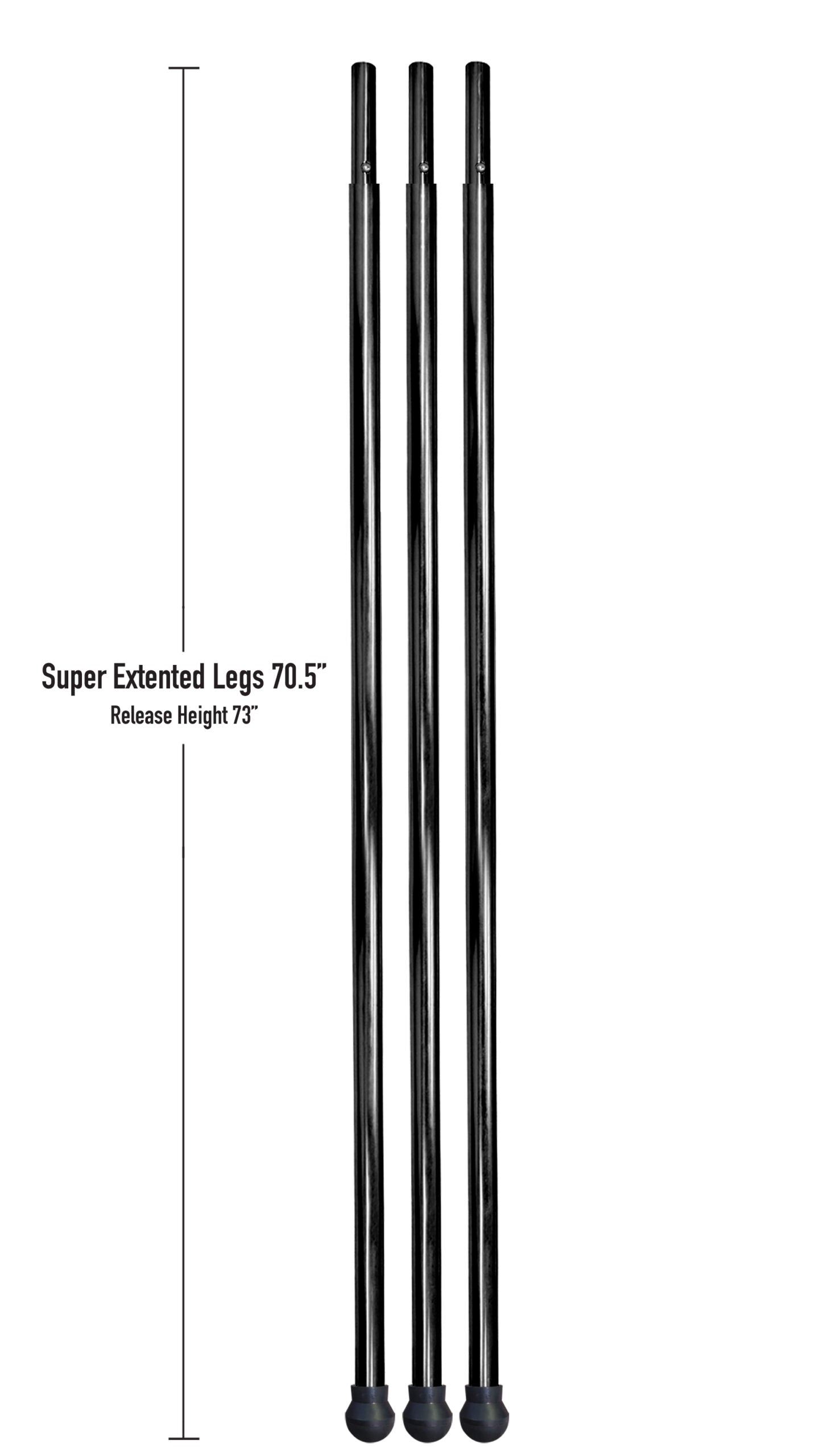 Set of 3 Junior Extra-Extended Legs, 70 1/2”