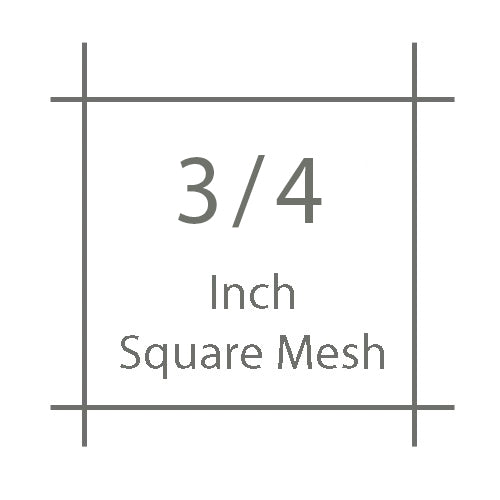 Illustration of 3/4" Square Mesh of Netting